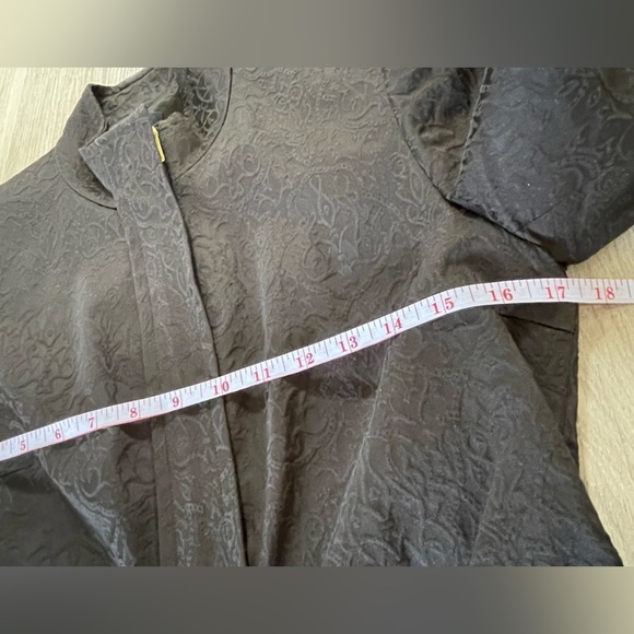 ETCETERA Brown Zip-up Patterned Blazer. Size 6 - Picture 9 of 11